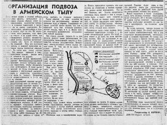 Организация подвоза в армейском тылу